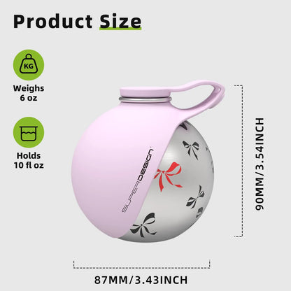 2-in-1 Portable Dog Water Bottle with Silicone Bowl – Leak-Proof Stainless Steel Travel Bottle for Small Dogs