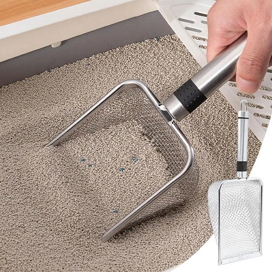 Steel Cat Sand Shovel Fine Pores Pet Poop Shovel For Rabbits Dogs Toilet Cleaning Tools Pets Supplies Q8O7