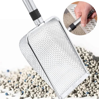 Steel Cat Sand Shovel Fine Pores Pet Poop Shovel For Rabbits Dogs Toilet Cleaning Tools Pets Supplies Q8O7