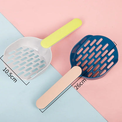 New pet litter shovel Candy color high appearance horizontal handle cat toilet shovel poop pickup Cat cleaning supplies