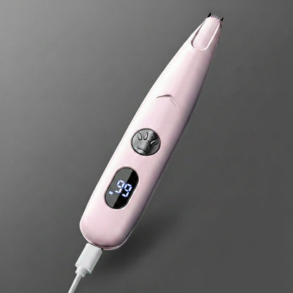 Pet Dog Electric Groomer Trimmer with LED Light Waterproof Pet Foot Hair Trimmer Low Noise Cat Dog Face Foot Ear Hip Paw Shaver