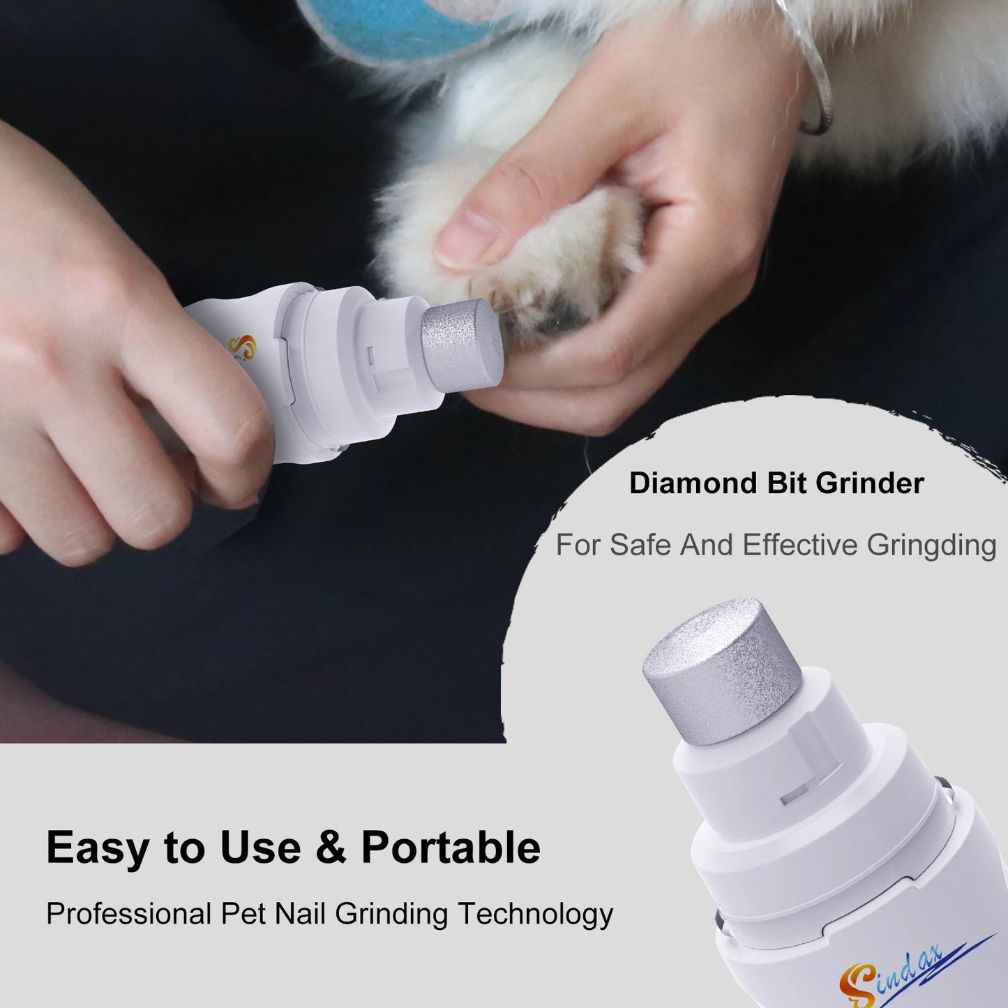 Dog Nail Grinder USB Rechargeable Electric Pet Claw Grinder & Trimmer Painless Lime For Dog Pets Nail File гриндер для собак