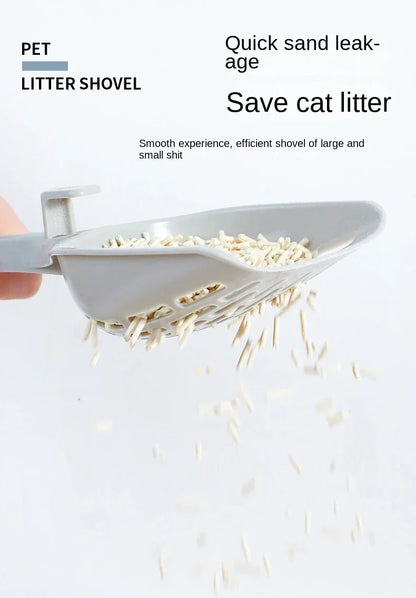 Cat Litter Scoop Plastic Cat Litter Shovel With Base Self Cleaning Cat Litter Box Shovel Kitten Toilet Clean Tools Cat Supplies