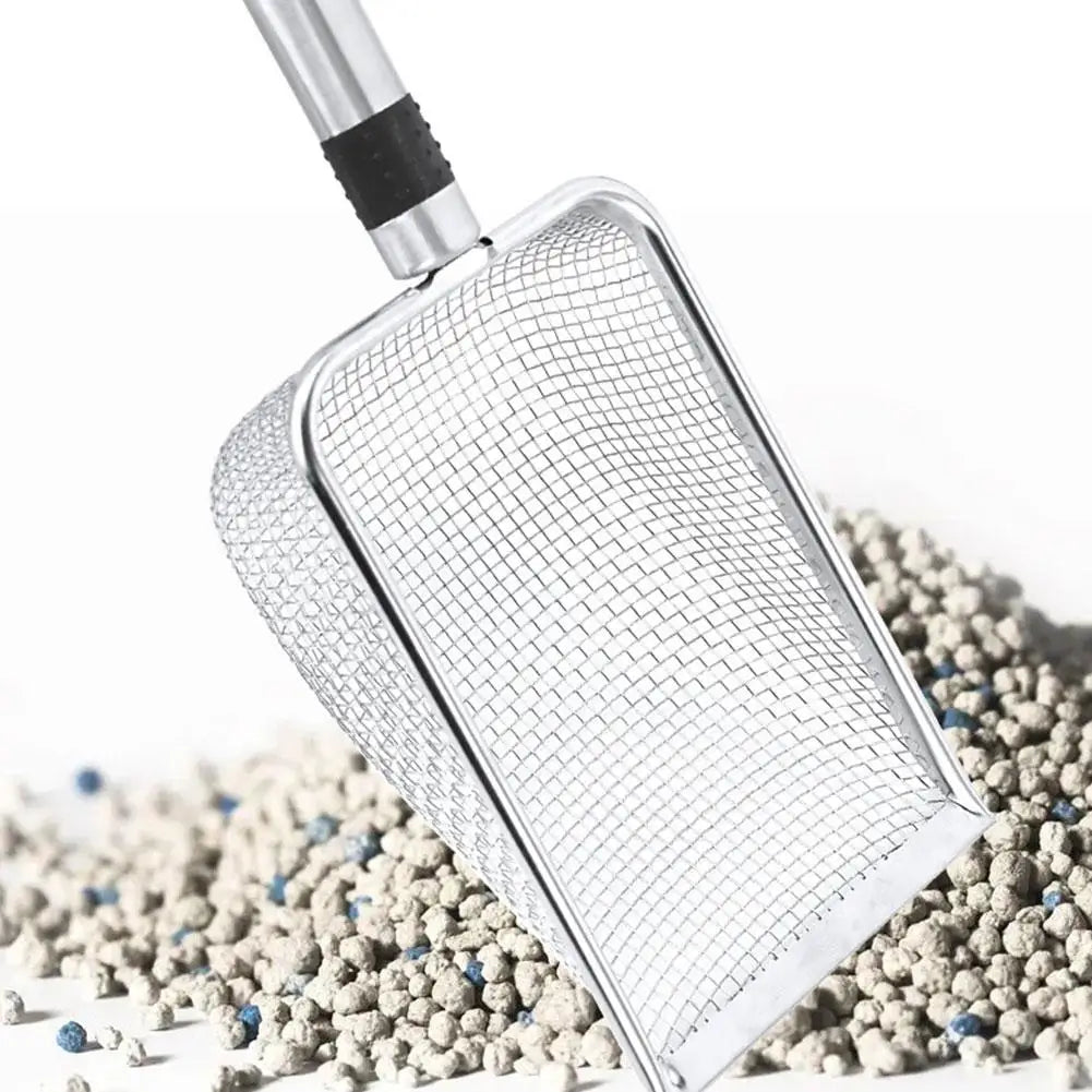 Steel Cat Sand Shovel Fine Pores Pet Poop Shovel For Rabbits Dogs Toilet Cleaning Tools Pets Supplies Q8O7