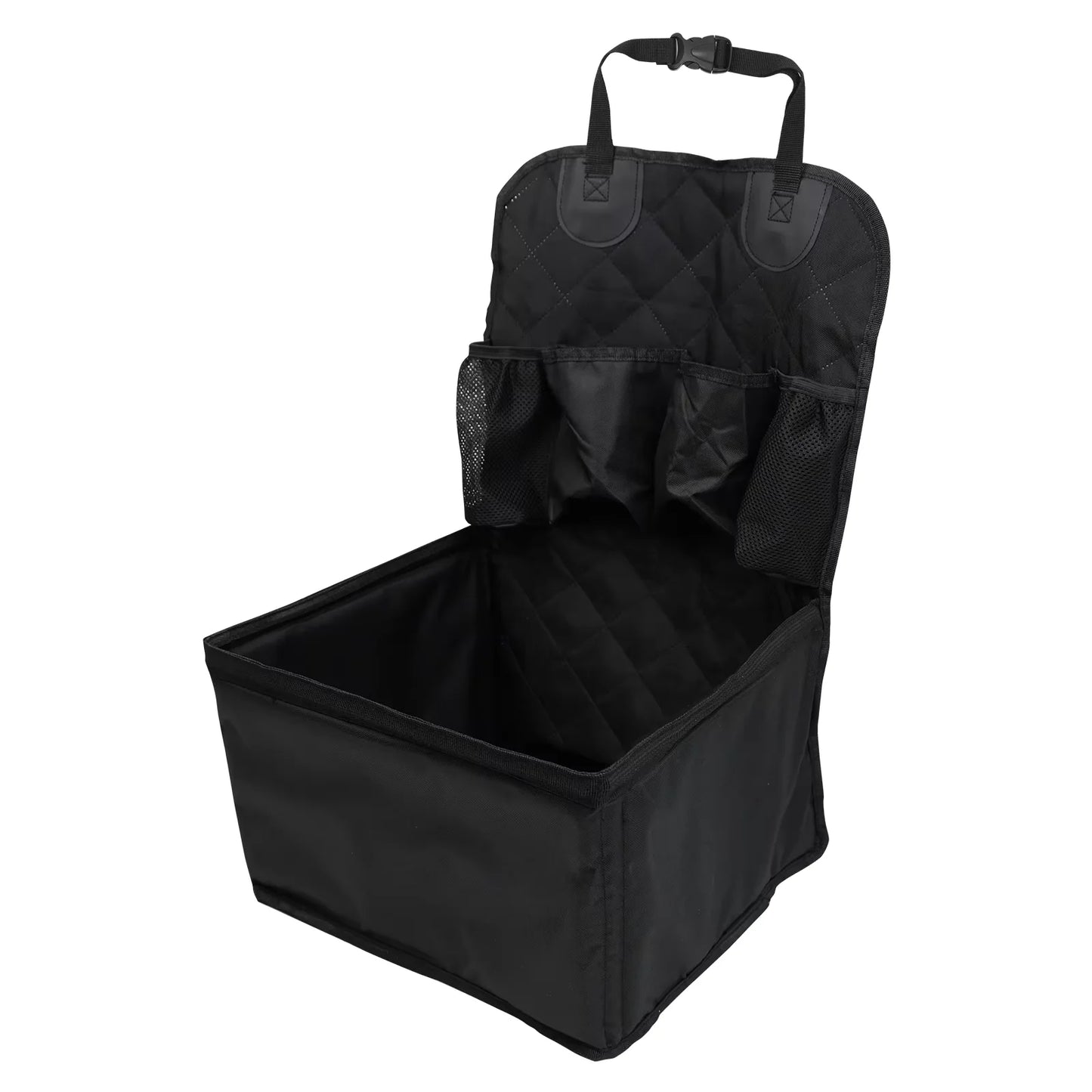 Pet Dog Car Seat with Storage Pockets Universal Pet Seat Cover for Small Medium Dogs Non-Slip Portable Travel Mat & Safety Bag