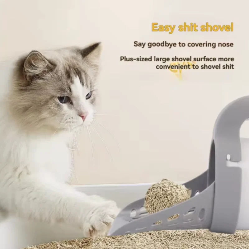 New pet litter shovel Candy color high appearance horizontal handle cat toilet shovel poop pickup Cat cleaning supplies
