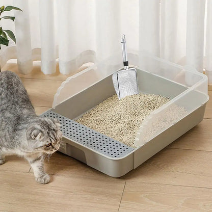 Steel Cat Sand Shovel Fine Pores Pet Poop Shovel For Rabbits Dogs Toilet Cleaning Tools Pets Supplies Q8O7