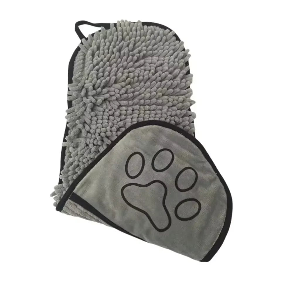 1pc Super Absorbent Pet Bath Towel Quick-drying Cat Towels Convenient Soft Bath Robe Dry Pet Cleaning Washcloth Dog Accessories
