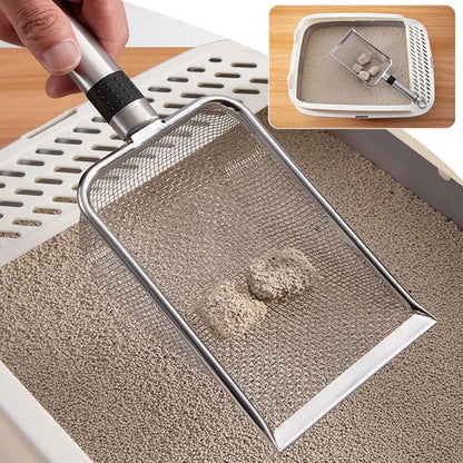 Steel Cat Sand Shovel Fine Pores Pet Poop Shovel For Rabbits Dogs Toilet Cleaning Tools Pets Supplies Q8O7
